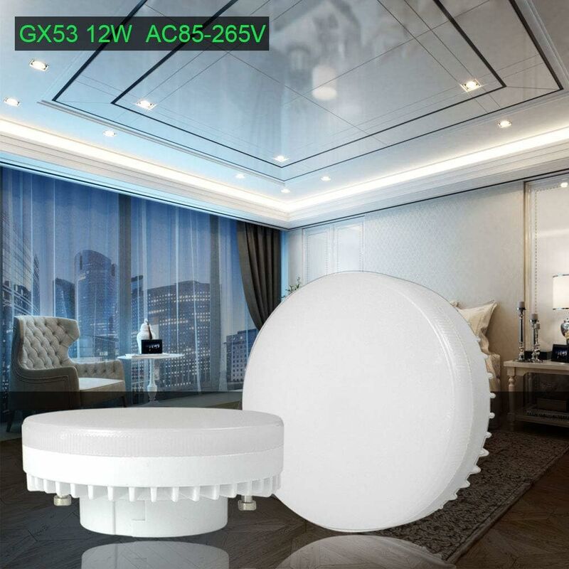 Dimmable LED Gx53 7W 85-265V Cabinet Light Die-Cast Aluminum Wall Light 4 pcs Cool White 6000K - Image 2