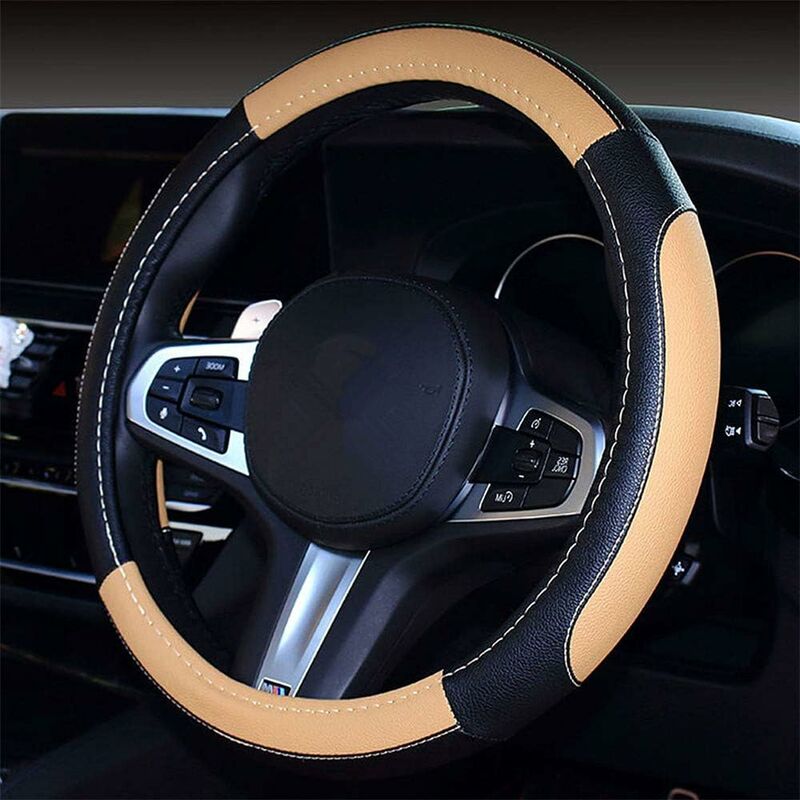 Car Steering Wheel Covers Wrap Microfiber Soft Anti-Slip Auto Steering Wheel Cover Protector Universal Car Accessories - Image 1