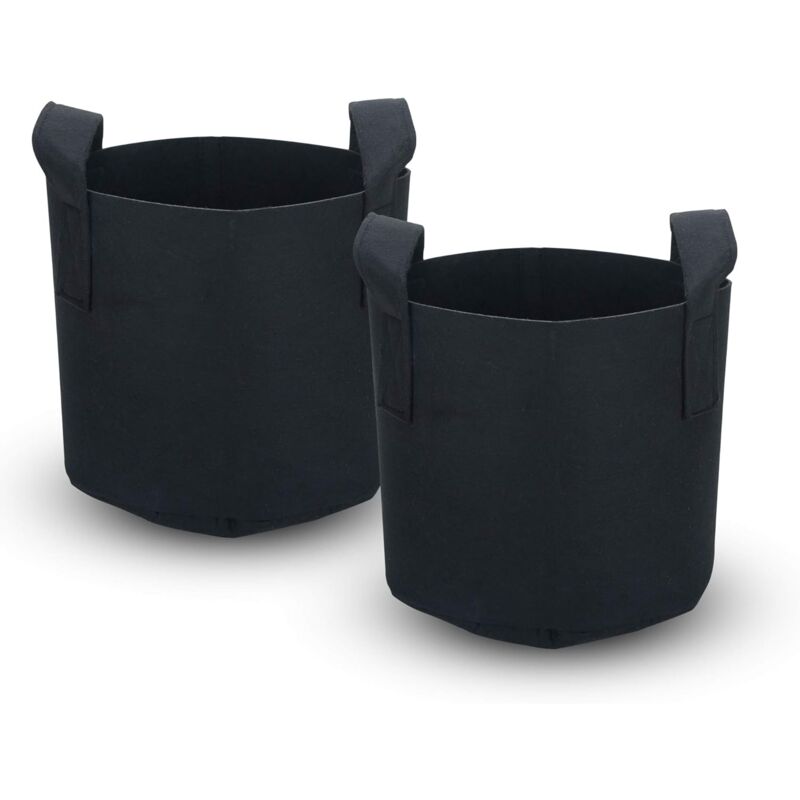 2 Pack 38 Litre - 10 Gallon Non-Woven Planting Bags - 40 X 30 Cm - With Carry Handles - For Garden, Greenhouse, Etc. - - Image 1