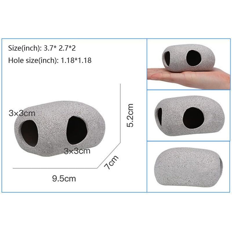 Aquarium ROcks For Fish Breeding, Playing And Resting, Small Ceramic Decorative Stones For Aquarium - Image 3