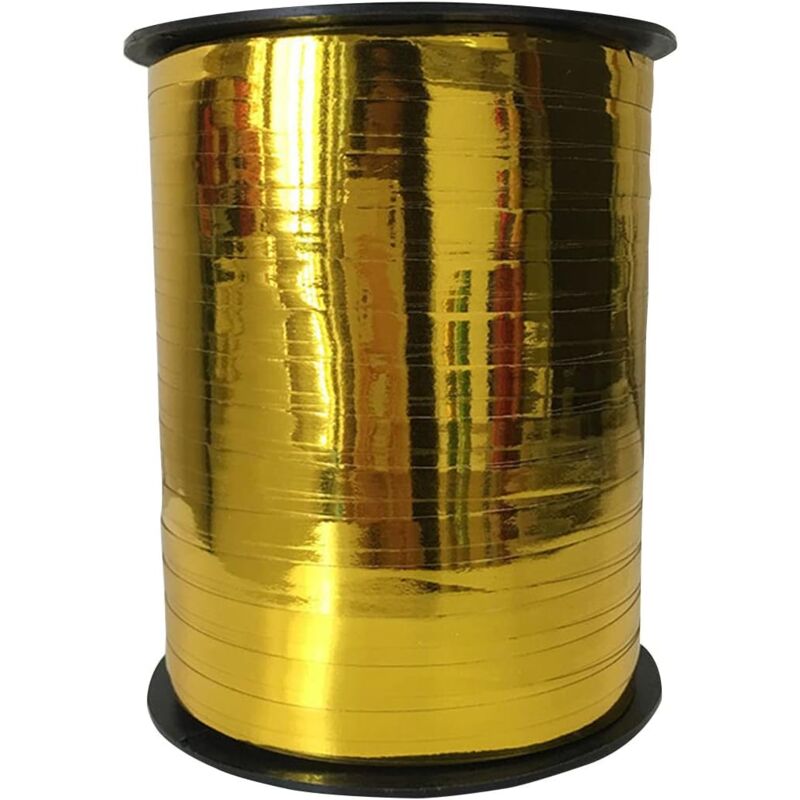 500 Yards (400M) Corrugated Balloon Ribbon Gold Bolduc Ribbon For Gift Wrapping And Diy Craft Supplies - Image 1