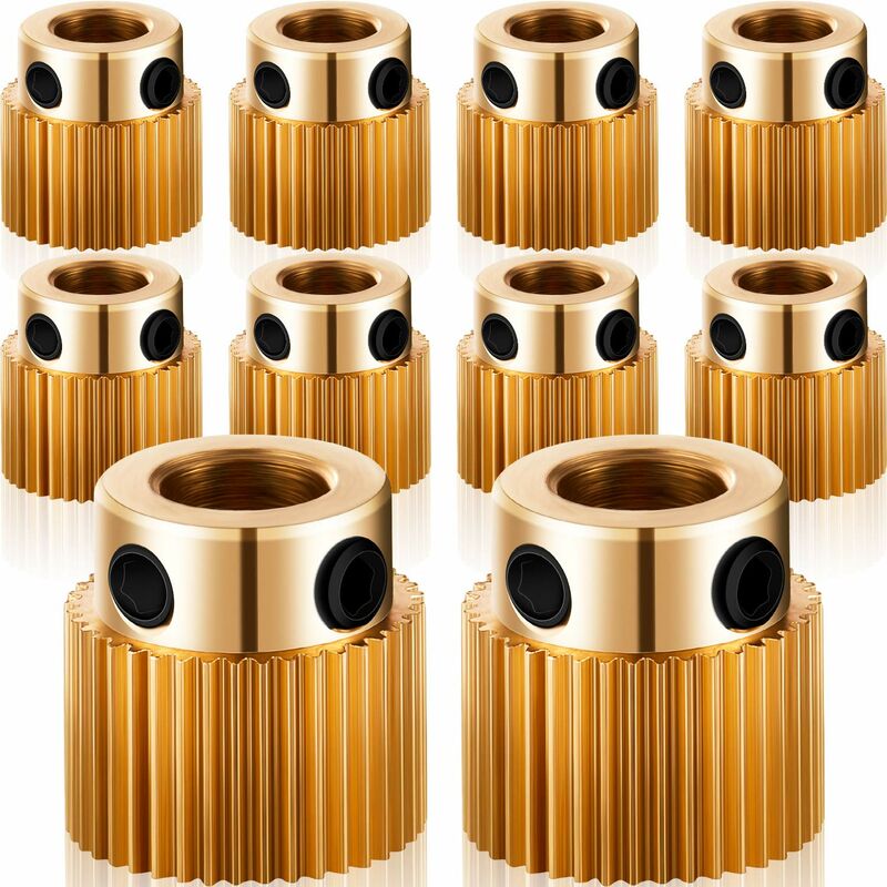 Extruder Wheel 3D Printer Parts Gear 40 Teeth Brass Extruder Wheel Compatible With Cr-10, Cr-10S, S4, S5, Ender 3, - Image 1