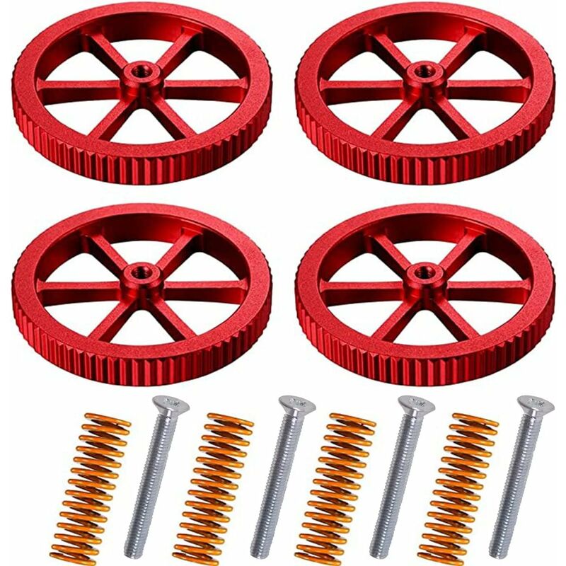 4 pcs Aluminum Upgrade Nuts Compatible With Ender 3/3 Pro/3 V2, 5/5 Plus/Pro, Cr 20 3D Printers Incl 4 pcs Hot Bed Die - Image 1