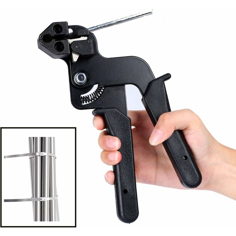 Stainless Steel Cable Tie Gun, Stainless Steel Cable Tie Pliers With Cutting Function, Metal Tie Gun, Cable Tie Gun - Image 1