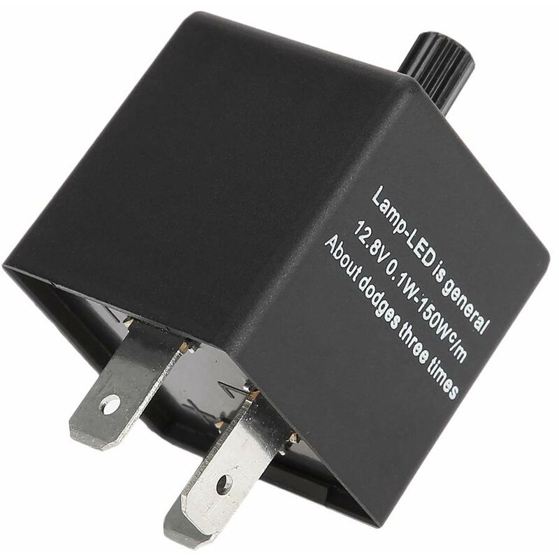 Motorcycle Flasher Relay Cf14Kt 3 Pin 12V Automotive Adjustable Flasher Relay For LED Flash Speed - Image 1