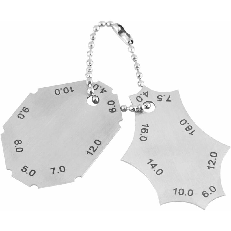 Welding Gauge, Fillet Weld, T-Joint, Throat Depth, Leg Length, Two-Piece Gauge Ruler, Made Of High Quality Stainless - Image 1