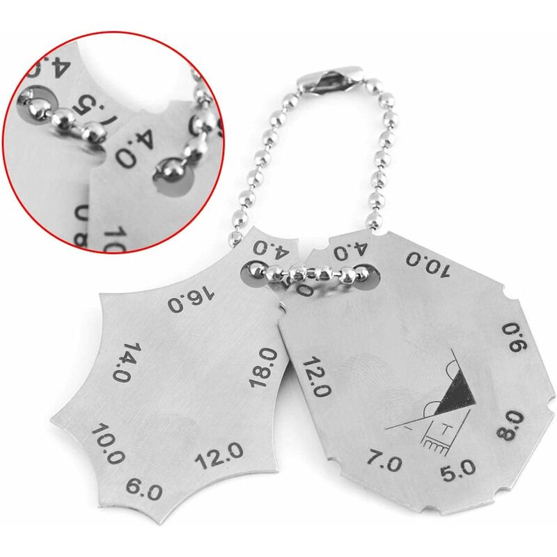 Welding Gauge, Fillet Weld, T-Joint, Throat Depth, Leg Length, Two-Piece Gauge Ruler, Made Of High Quality Stainless - Image 4