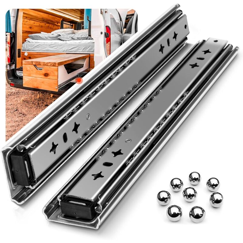Heavy Duty Drawer Slide With DAmper Drawer Slide 120Kg Load Capacity Ball Bearing 1 Pair (30Cm) - Image 1