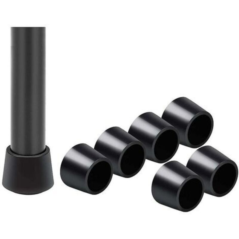 16 Pack Chair Leg Caps, Chair Leg Cap Rubber Chair Leg Protection End Caps, Inner Diameter - 7/8 Inch / 22 Mm, Black - Image 2