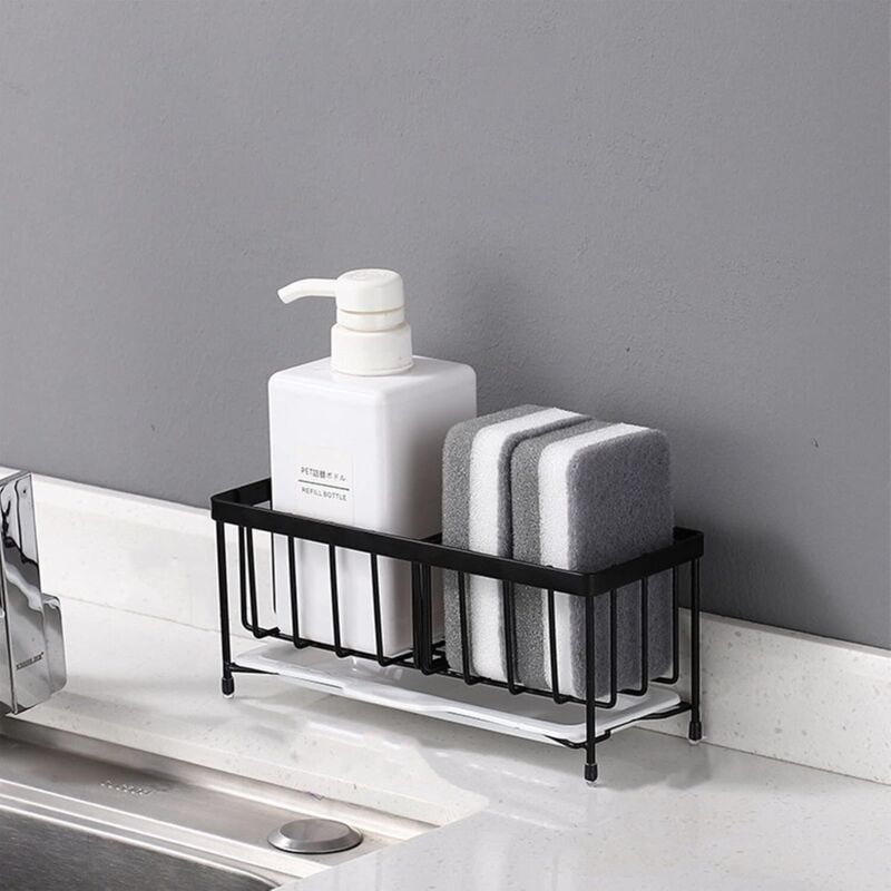 Sponge Holder Kitchen Rack Sponge Holder For Sinier Kitchen Sink Organizer Anti-Rust Monkey Spongers Scurbers Soap - Image 2