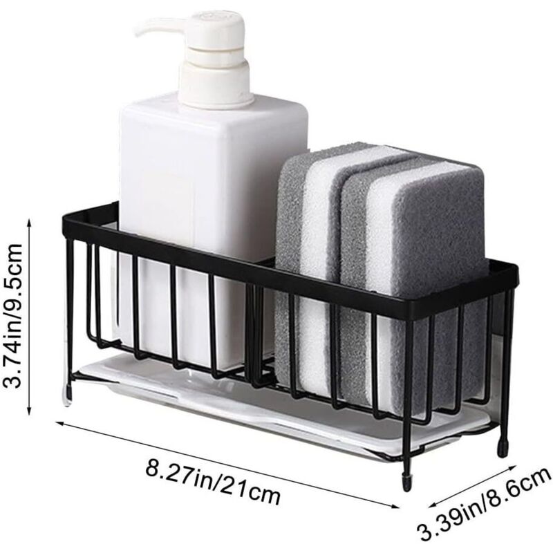 Sponge Holder Kitchen Rack Sponge Holder For Sinier Kitchen Sink Organizer Anti-Rust Monkey Spongers Scurbers Soap - Image 3