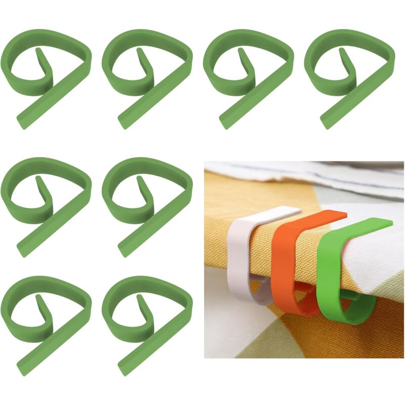 8-Piece Garden Tablecloth Holder, Thick Tablecloth Holder, Tablecloth Holder, Green - Image 1