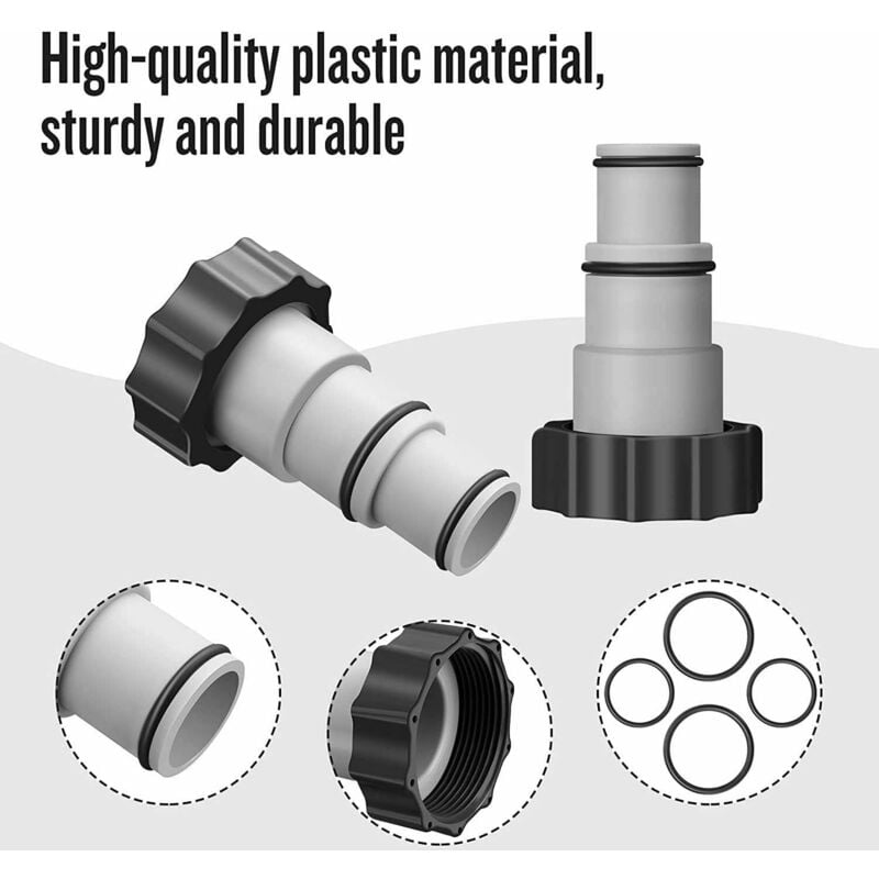 Replacement Hose Adapter With Clamp For Intex Above Ground Pool, 1.5
