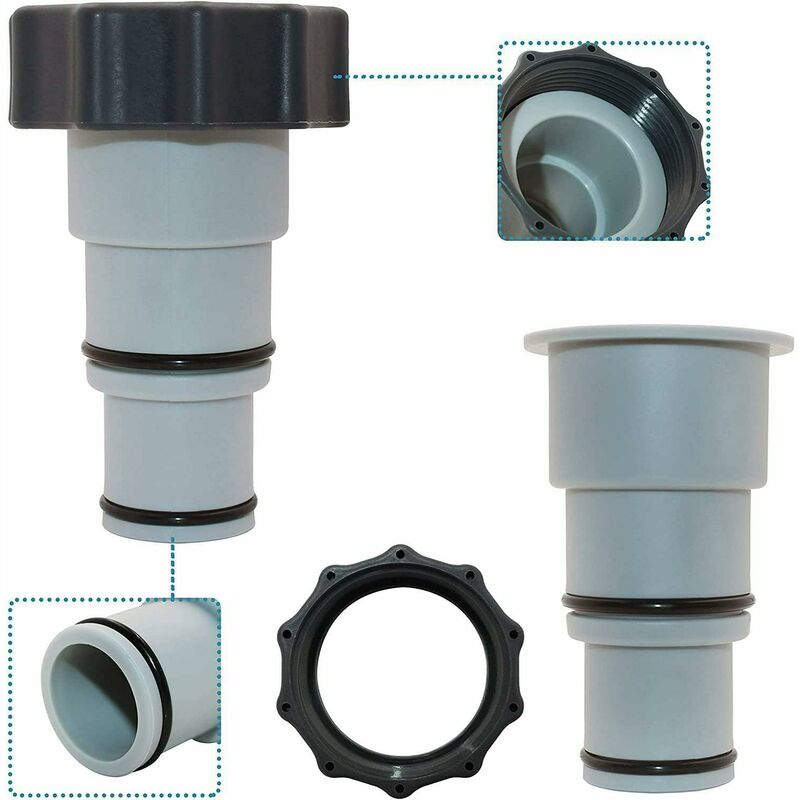 Replacement Hose Adapter With Clamp For Intex Above Ground Pool, 1.5