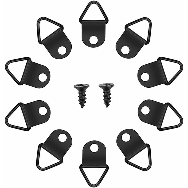 50 pcs Picture Hooks Picture Frame Hanger No Drilling Metal D Rings Frame Mounting For Picture Frame Mirror Fixing Wall - Image 1