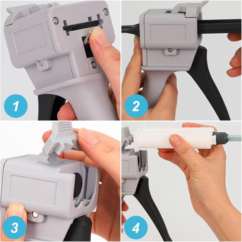50Ml Epoxy Dispenser Gun, Ab Epoxy Glue Gun Handle Applicator For Mixing Glue, 1:1 And 2:1 Ratios (Gun) - Image 3