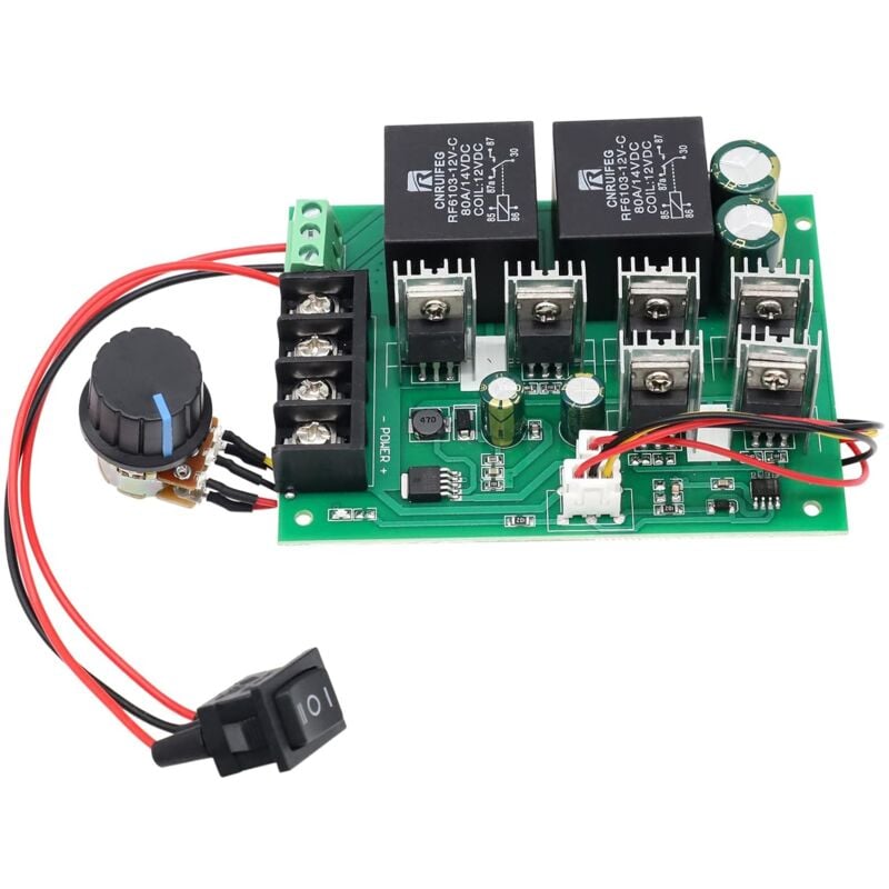 Dc Motor Controller, Dc 9-50V 40A Reversible Dc Motor Speed Controller To 12V 24V 36V 48V 2000W Reversible Speed Control - Image 1