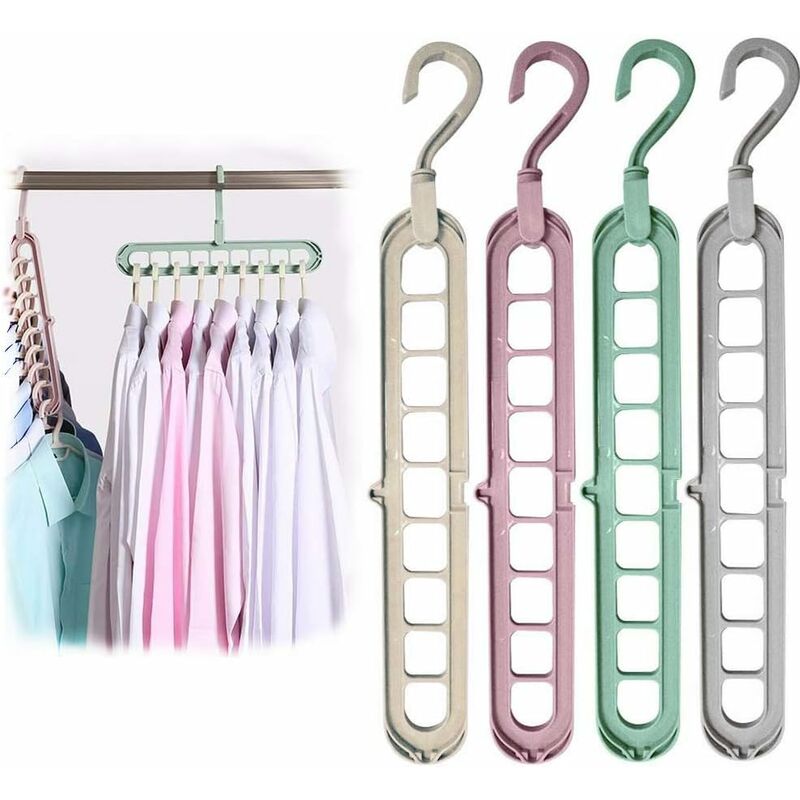 12 pcs Magic Hangers, Premium Quality Foldable Hangers, Multi-Function Space Saving Hangers, For Storing And Drying - Image 1