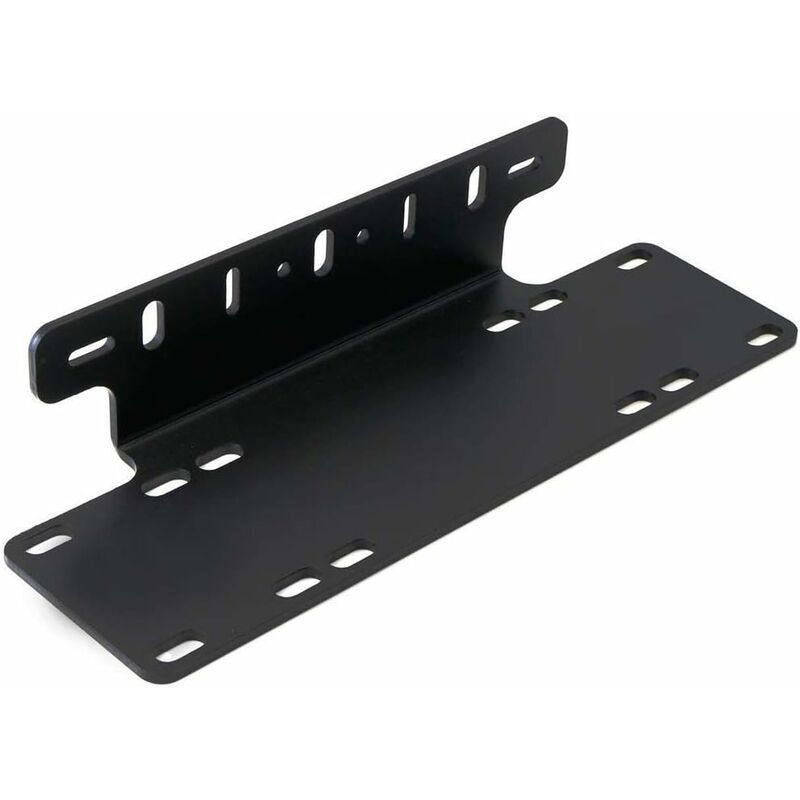 Universal Black Alloy License Plate Holder Front Bumper LED Bar And Work Lights License Plate Mounting Bracket For 4X4 - Image 1