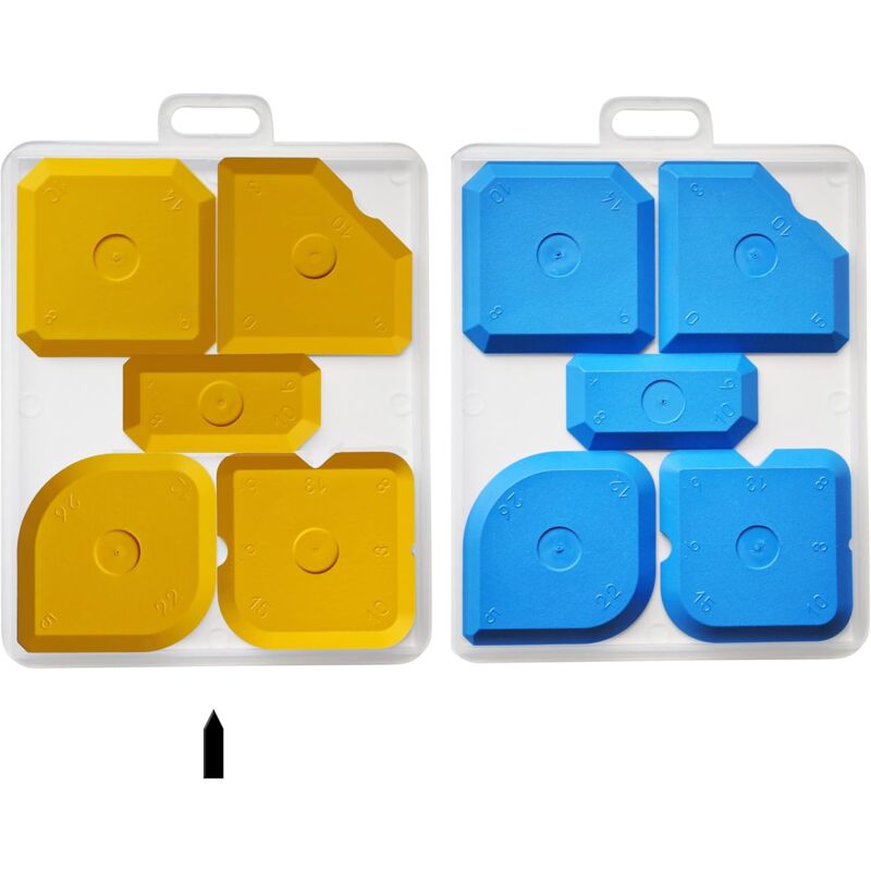 Fugset5G Professional Silicone Acrylic Spatula Smoother, Perfect Joint Remover, Pack Of 5, 1 X 5 Pieces Yellow - Image 1