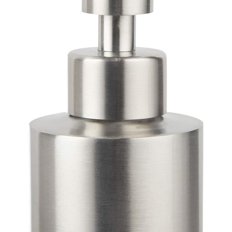 Brushed Stainless Steel Refillable Soap Dispenser 350Ml Silver - Image 4