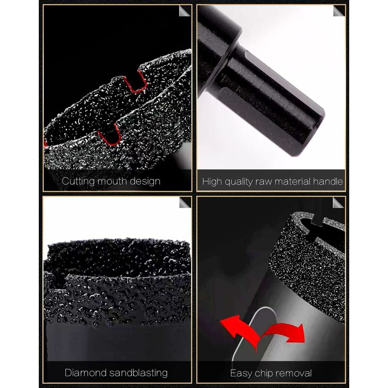 35Mm Brazed Core Diamond Hole Saw Drill Bit Hollow Hole Cutter For Glass Porcelain Tile Marble Ceramic Granite - Image 2