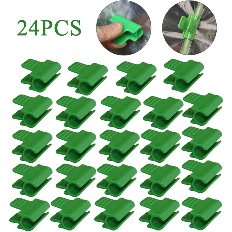 48 pcs Garden Hose Clips, Garden Shed Film Accessories, 16Mm Outer Diameter, Plant Stakes, Greenhouse Plastic Clips, - Image 4