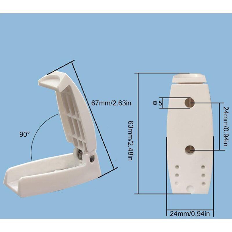 Rv Door Latch Holder Hook Storage For Rv Trailer, Durable Material And Simple Installation, Rv, Trailer, White - Image 2