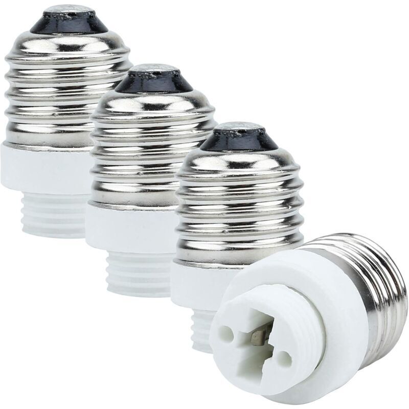 4X Lamp Socket Adapter E27 To G9 In White - 4 pcs Set Reformatting Converters For Lamp Sockets For Incandescent, LED, - Image 1