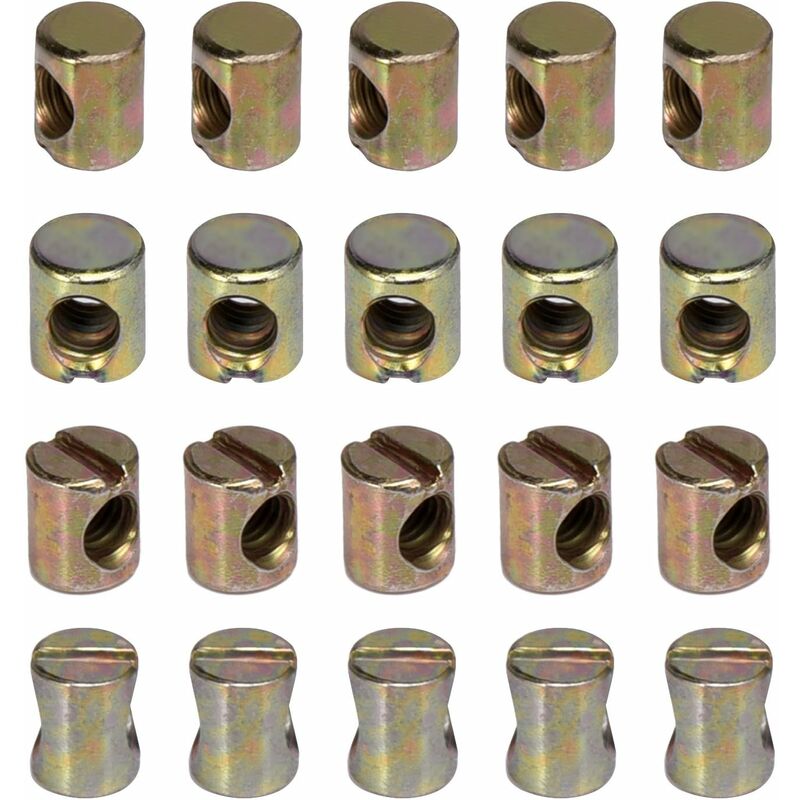 20 pcs M6 Slotted Nuts For Furniture Chairs Beds Cribs - Image 1