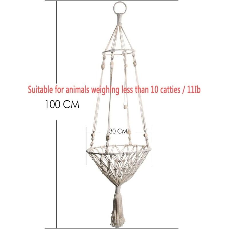 Hanging Cat Hammock - Indoor Cat Bed Cat Swing Nest Gifts For Cat Lovers - Image 3