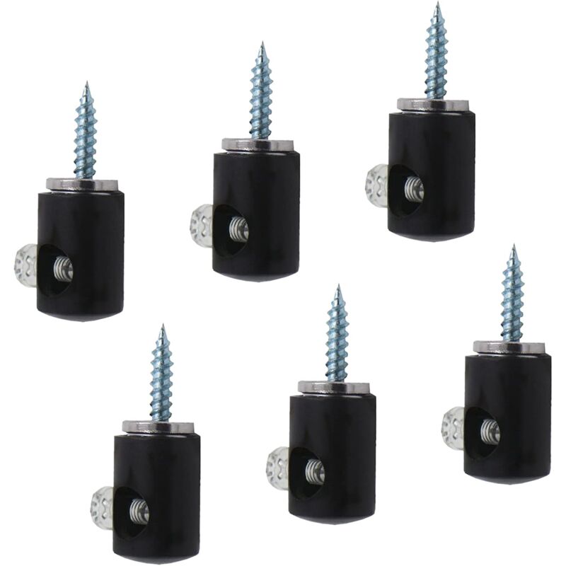 Chandelier Lighting Hook, 6 pcs Hanging Lighting Hooks For Chandelier Ceiling Lights Cable (Black) - Image 1