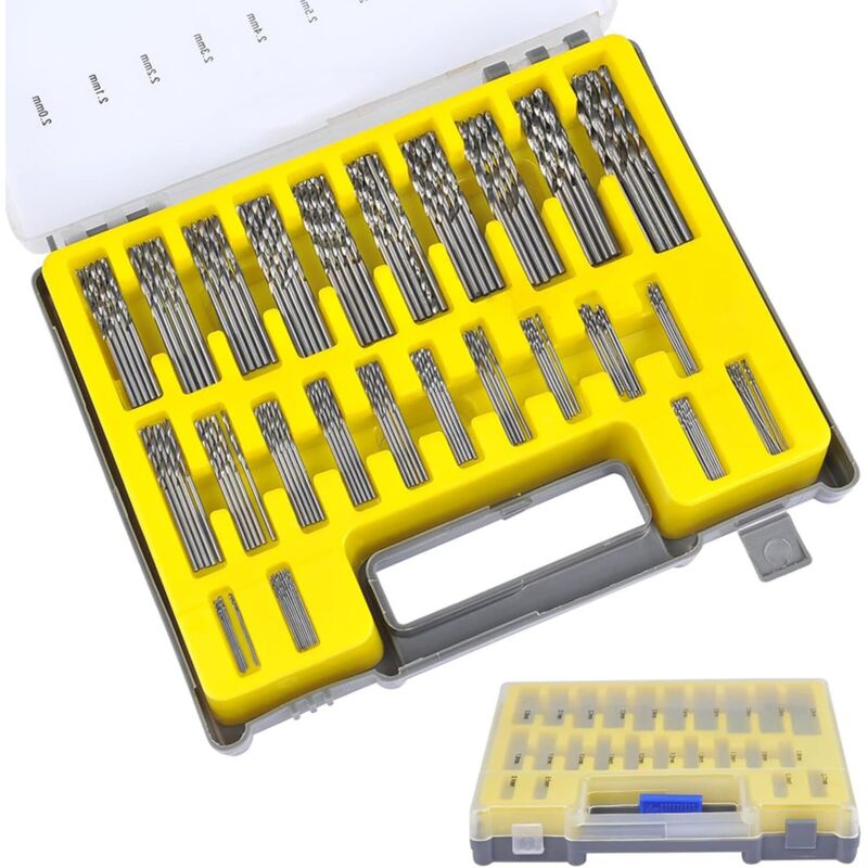 150 pcs Twist Drill Bits High Speed Steel Titanium Micro Drill Bit Set Tool 0.4Mm-3.2Mm For Wood, Metal, Plastic, - Image 1