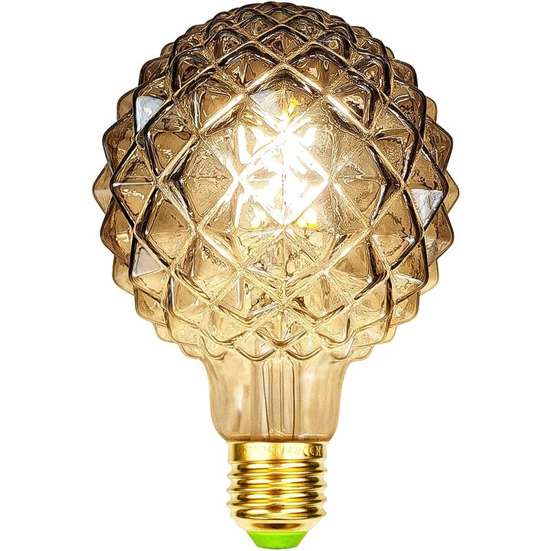 Retro LED Filament Edison Bulbs 4W Smoke Glass 220/240V E27 Crystal Decorative Light Bulbs Art Deco G95 Crystal - Image 2
