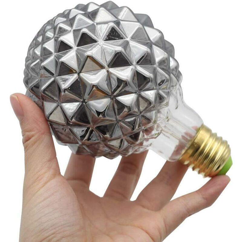 Retro LED Filament Edison Bulbs 4W Smoke Glass 220/240V E27 Crystal Decorative Light Bulbs Art Deco G95 Crystal - Image 4
