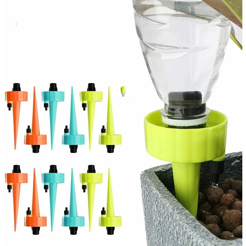12 pcs Adjustable Irrigation Drip Irrigation Kits Automatic Drip Irrigation Plant Vacation With Control Valve For - Image 1