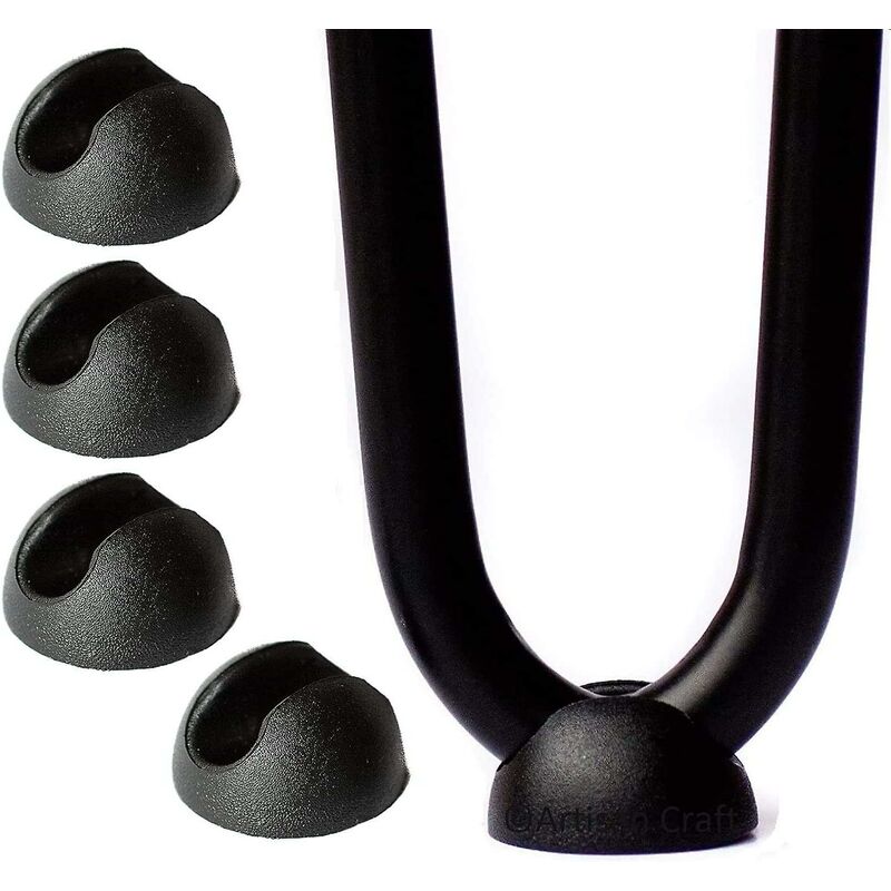 10 pcs Silicone Hairpin Furniture Leg Protectors - Black (10Mm) - Image 1