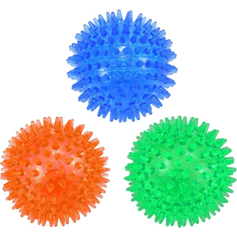 3 Pack Squeaky Dog Balls, Dog Chew Ball, Floating Pool Toy, Puppy Throwing Toy, Chew Toy For Boredom - Image 1