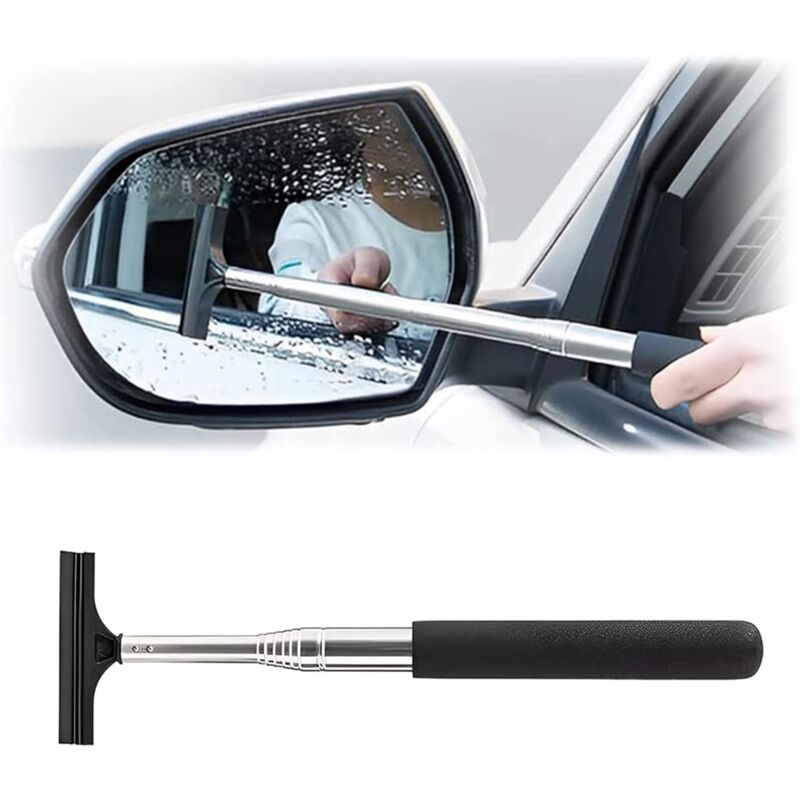 Professional Car Window Squeegee, Retractable Rearview Mirror Wiper, Expansion Length Is Up To 98Cm - Image 1