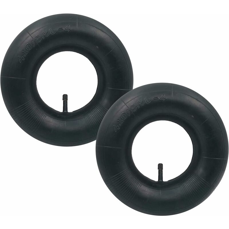 2 pcs 4.10/3.50-4 Inner Tube Tire Tr-13 Straight Valve For Hand Truck, Trolley, Hand Cart, Garden Cart, Lawn Mower - Image 1