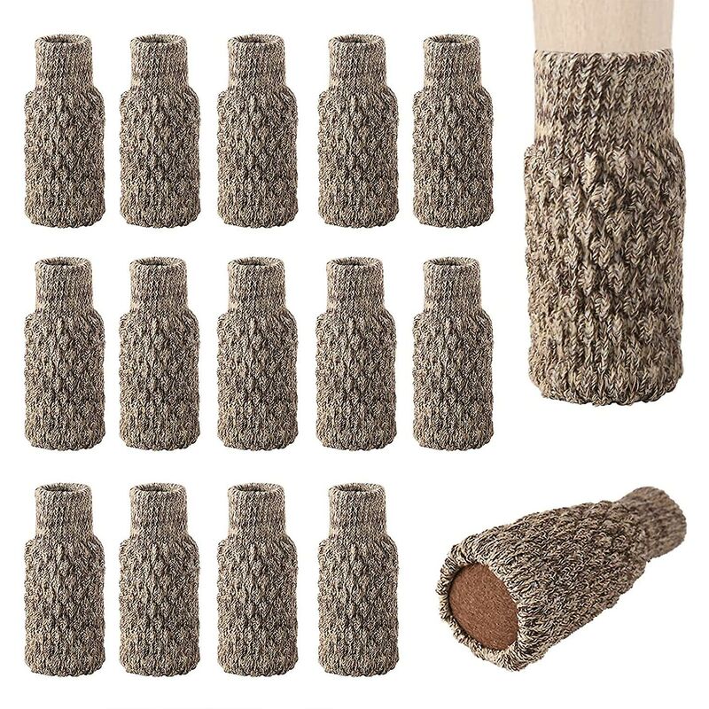 16 pcs Non-Slip Chair Leg Socks, Chair Leg Caps, Knitted Chair Leg Protectors For Floor Scratches And Reduce Noise - Image 1