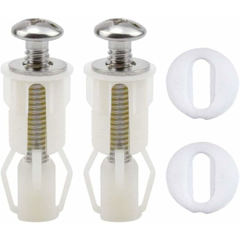 Toilet Seat Fixing,2 pcs Toilet Seat Screws Expanding Rubber Nuts Universal Toilet Seat Fittings Toilet Lid Cover - Image 1