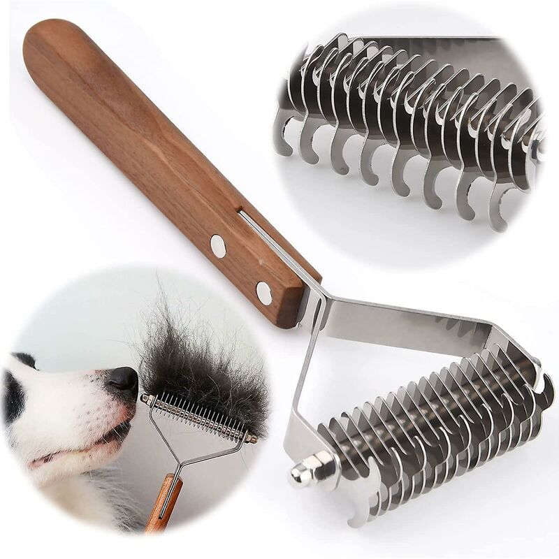 Coat King Brush For Dogs And Cats, Pet Grooming Comb Dematting Rake Significantly Reduces Shedding - Image 1