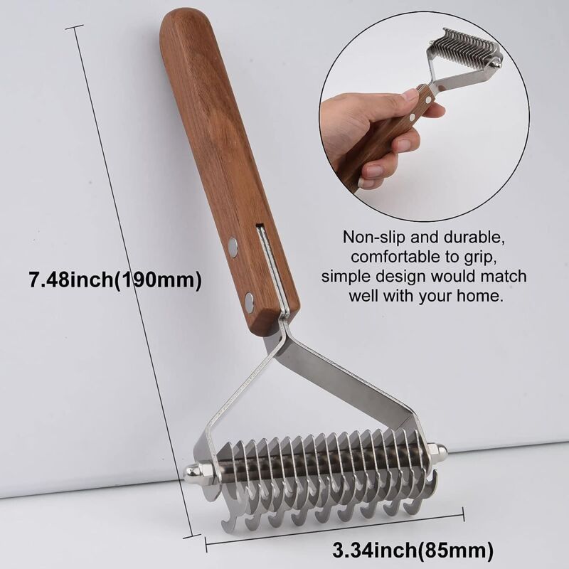 Coat King Brush For Dogs And Cats, Pet Grooming Comb Dematting Rake Significantly Reduces Shedding - Image 3