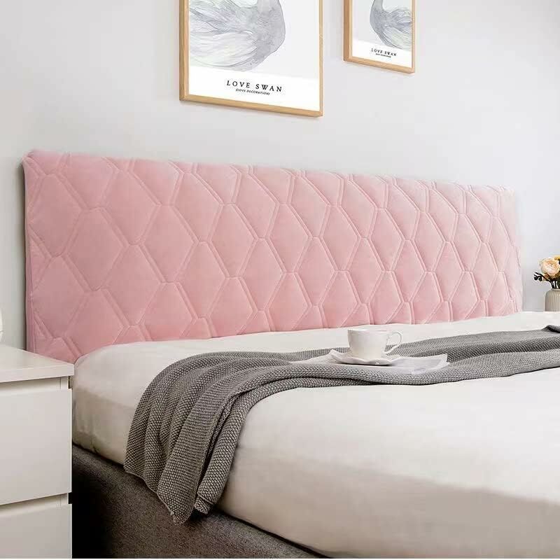Headboard Cover 160, Headboard Cover Protector With Stretch Side, Dustproof Washable Headboard Cover (Color : Pink, - Image 1