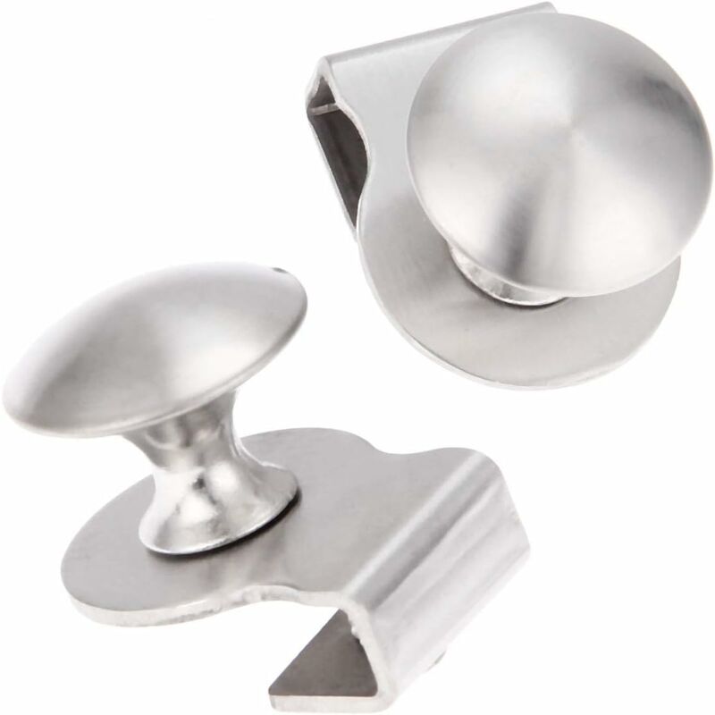 Stainless Steel Glass Door Handle / Clip / Glass Clip 5-8Mm Showcase Cabinet Furniture Drawer Handle, No Drilling, 2 - Image 1