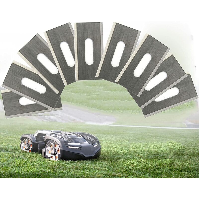 30 pcs Stainless Steel Lawn Mower Blades For Husavarna 35.8 X 18.5 X 0.65Mm (Silver) - Image 2