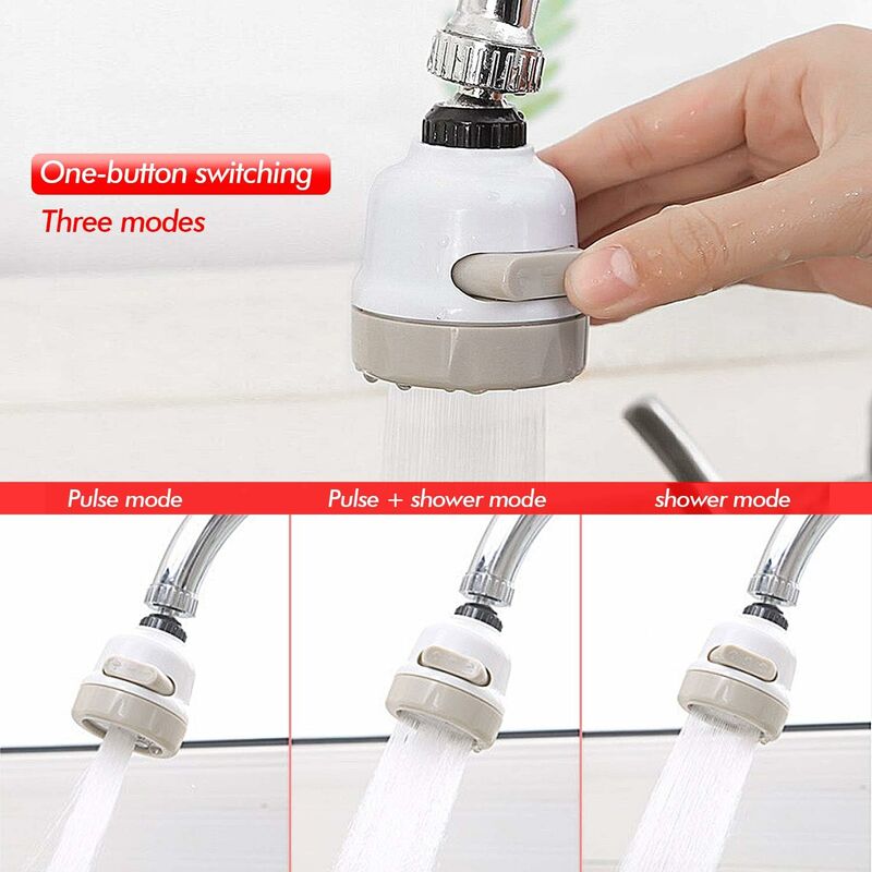 2 Pack Kitchen Faucet Aerator, Water Saving Faucet Aerator, 360 ROtation, Splash-Proof Faucet Nozzle With Filter - Image 4
