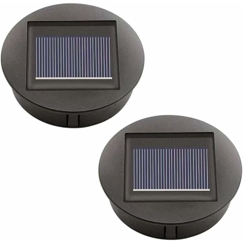 2 pcs Solar Lights Replacement LED Solar Panel Cover Replacement Outdoor Lighting Garden Decoration - Image 1