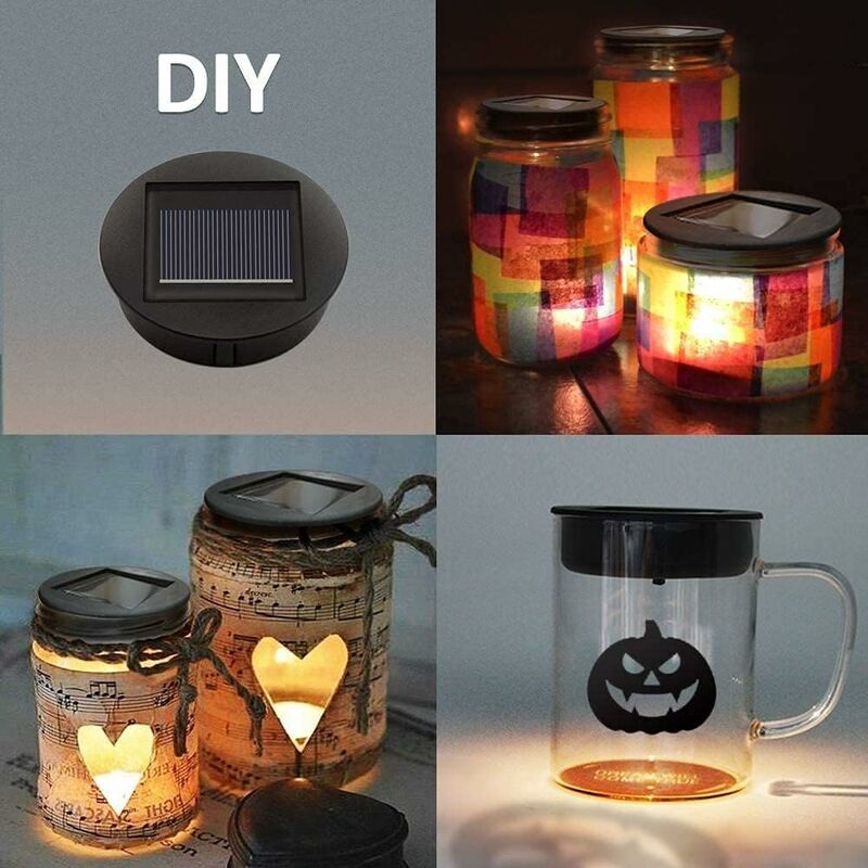 2 pcs Solar Lights Replacement LED Solar Panel Cover Replacement Outdoor Lighting Garden Decoration - Image 3